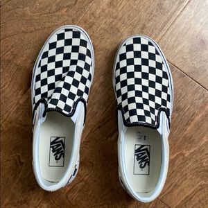 Black and white checkered vans